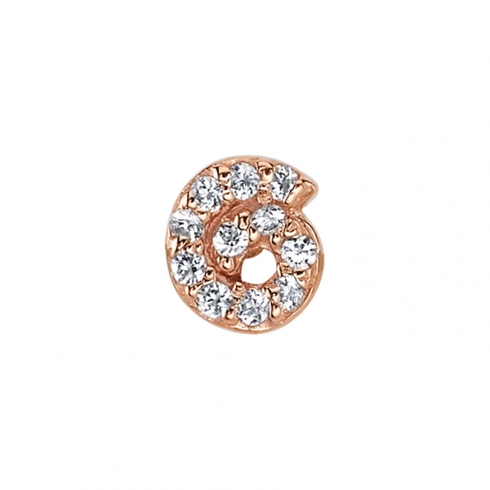 Pin with Micro Pave Spiral - 5mm - 11 x 1mm Gems