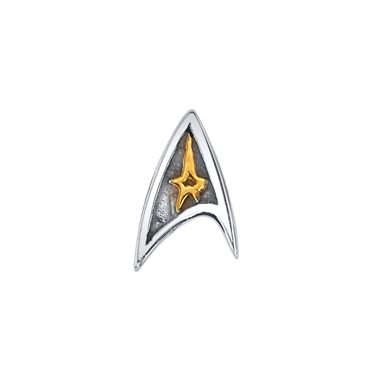 Charm - Large Space Geezer - 9mm - Long Point on Right - Pen Plate Highlights - 2x Jump Rings to Attach to Navel Facing Ring