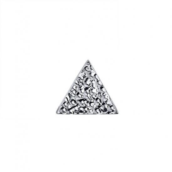 Pin with Flat Triangle - 2.5mm - HAMMERED FINISH