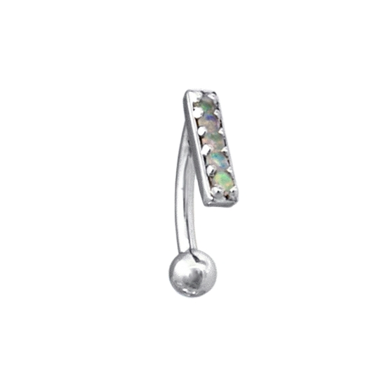 Custom Industrial - Curved Design with Stirrup and 16GA Hinge - 2mm 000120 Threaded Bezel to Fit Through Jump Ring at Top - Pave Texture