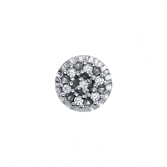 Pin with Round Cluster - 6mm - 7x 1mm Gems