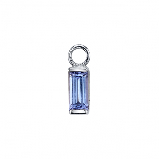 Rook Charm with Baguette Bar - 4x2mm - Jump Ring to Fit 16GA Navel Facing Ring