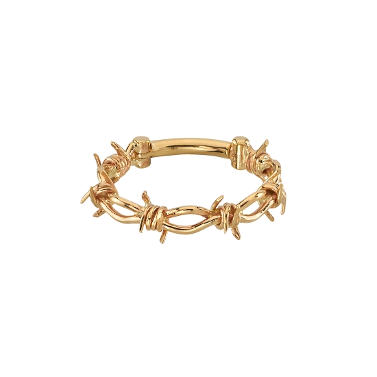 Hinge Ring - Daniella's Crown of Thorns - 16GA 9/32in Barbed Wire Ring - COMPLETELY HANDMADE WITH WIRE