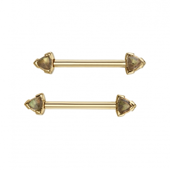 Pin with Rianna - Round Four Prong Setting with 11 Links of 1mm PLATINUM Cable Chain Attached on Each Side - 2.5mm