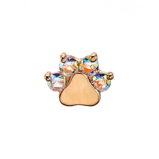 Pin - Apollo - Dog Paw - 5mm - 4x 1.5mm Gem Toes