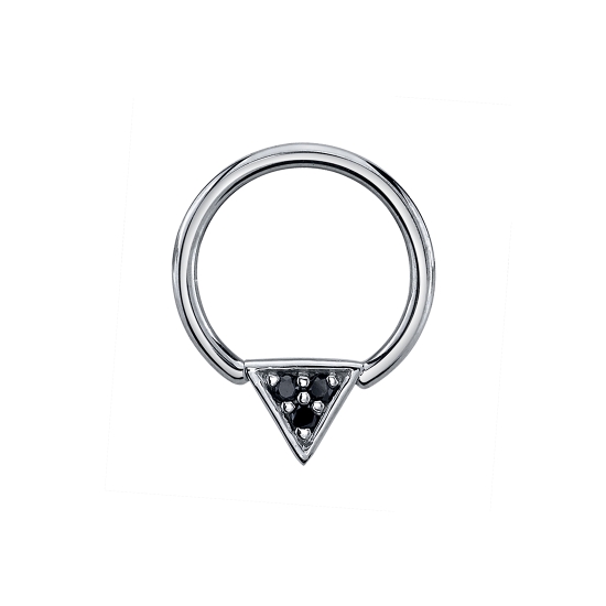 Pin with Micro Pave Triangle - 4mm - 3x 1mm Gems