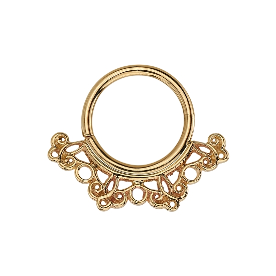 Mini Amaro - Seam Ring with Filigree Design - Design Measures Approx. 4mm at Widest Point