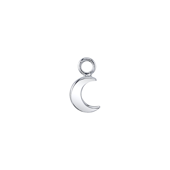 Charm with Crescent Moon - 4mm - Jump Ring to Attach to Navel Facing Ring