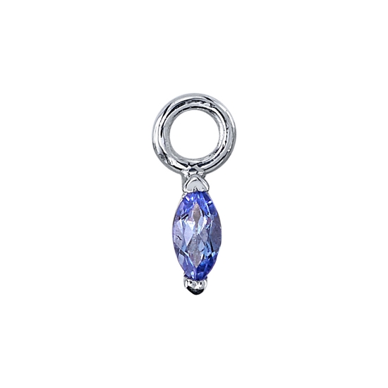 Charm with Marquise V Prong - 3x1.5mm - Jump Ring to Attach to Navel Facing Ring