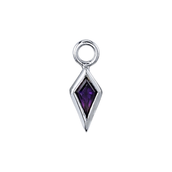 Charm with Pan Kite Bezel - 4x2mm - Jump Ring to Fit 16GA - Widest Point on Top