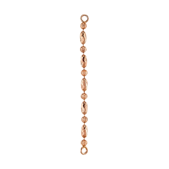 Chain Attachment - Caliban - Single Length of 1.75mm Thick Chain with Alternating 1.75mm Round Beads and 3x1.75mm Oval Beads - Jump Rings at Each End (PRICE FOR CHAIN LENGTH: 1 1/16-1 1/2IN)
