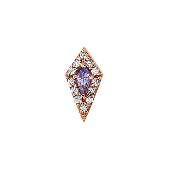 Threaded End - Avalon - Kite Halo - 9x4.5mm - 4x2mm Kite Prong with 12x 1mm Prong Surrounding
