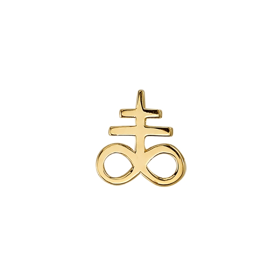 Pin with Leviathan Cross - 6mm - SANDBLASTED