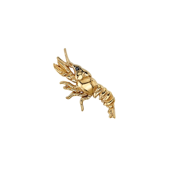 Threaded End - Crawdad - 14mm - LEFT FACING - 0.8mm Gem in Eye