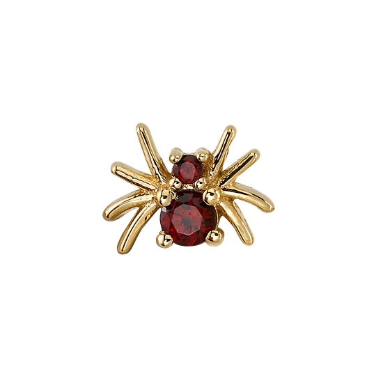 Pin with Octo - 6x4.5mm - 2 Gem Spider with 2mm and 1mm Round Prongs