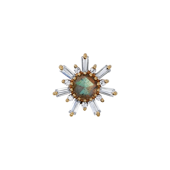 Rook Charm with Flat Triangle - 5mm - Jump Ring to Attach to Navel Facing Ring - Jump Ring Attached to Flat Side