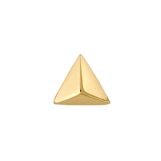 Pin with Triad - 4mm - Pave Set 1.25mm Gem on One Side
