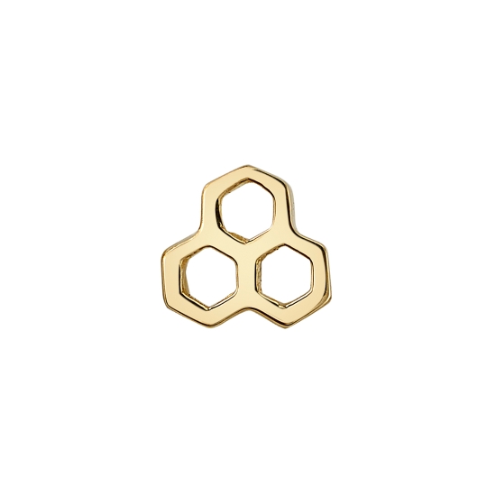 Pin - Rayon - Triple Honeycomb Cluster - 4.5mm - 1.5mm Round Gem Set in Single Comb