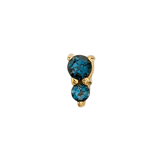 Charm with Jeanie 2 - 4x2mm - 2 Gems - 2mm, 1.5mm - Jump Ring to Attach to Navel Facing Ring