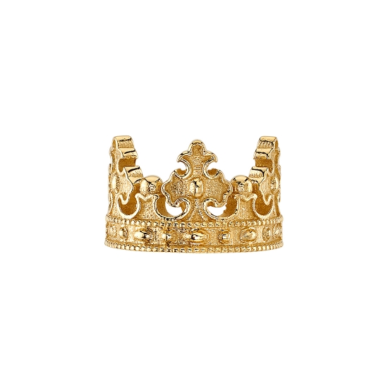 Lucky Star - Crown Hinge Ring - Victorian Design Measures Approx. 7mm Tall - 16GA CURVED HINGE