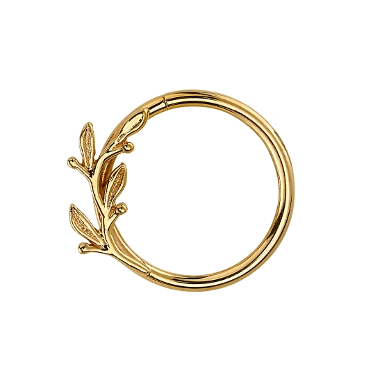 Charm with Small UPSIDE DOWN Amity - 10x3.5mm - Amity Curved to the Right When Upright - Jump Ring For Navel Oriented Ring
