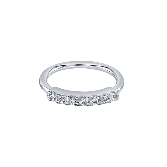 NAVEL Oriented 7 Gem Blaze - Fixed Ring with 7x 1.5mm Prong Set Gems - PRONGS AS PART OF THE RING
