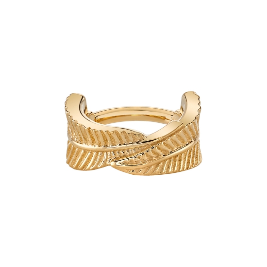 Mimosa - Fern Hinge Ring - 6mm at Widest Point - 14GA Hinge Closure