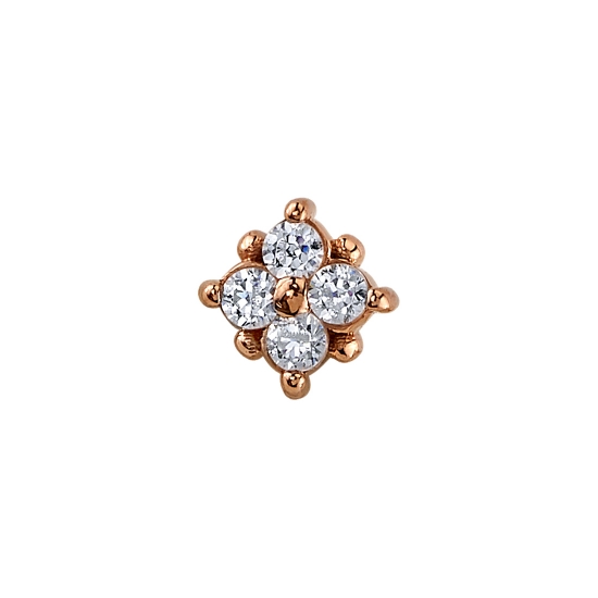 Custom TWO-TONE Ophelia Chain Attachment - 3 Graduating Chains: First Chain 7/8in WHITE GOLD - Next Chain Slightly Graduating ROSE GOLD - Last Chain Slightly Graduating WHITE GOLD - Jump Rings to Fit 16GA