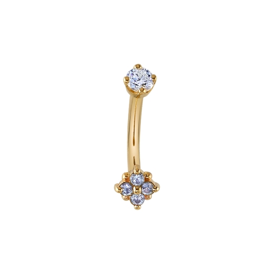Pin with Reema - 4mm - 4x 1.5mm Round Prongs with Tiny Bead Accents