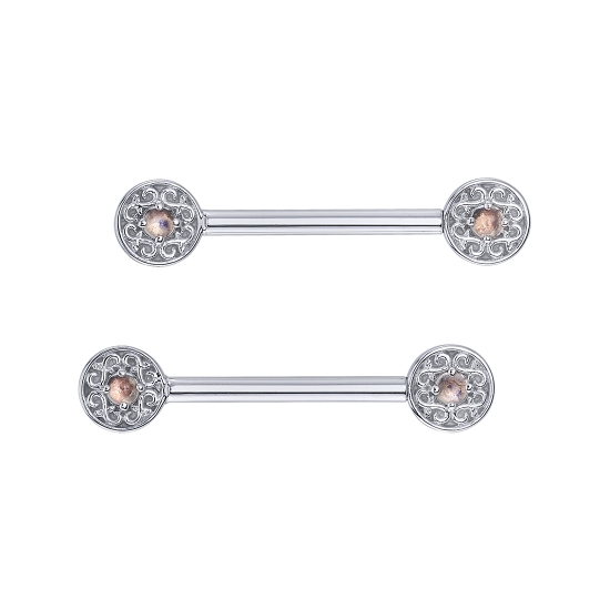 Pin with Elizabeth - 5.5mm - Decorative Disc with 2mm Prong Center