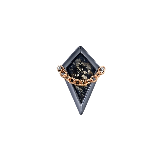 Pin with Pear Cabochon 4 Prong Setting - 5x3mm