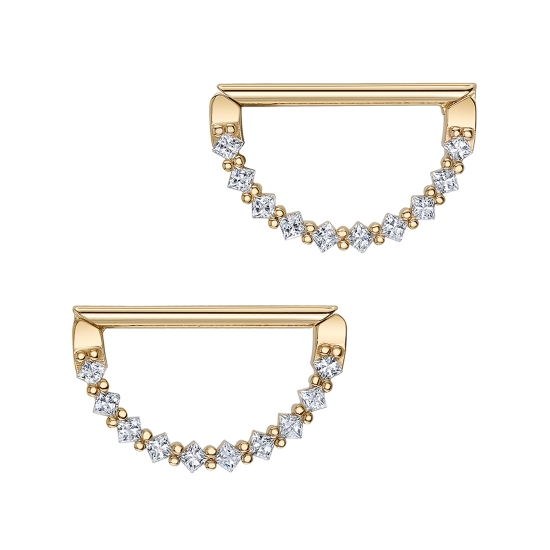 Tiffany Straight Hinge Ring - 11/16in Horizontal Diameter, 3/8in Vertical Diameter - 10x 2mm Princess Prongs - 12GA STRAIGHT HINGE