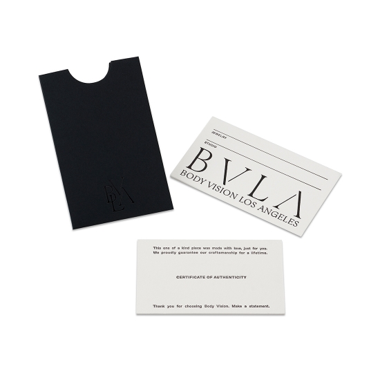Individual BVLA Certificate of Authenticity Card with Sleeve