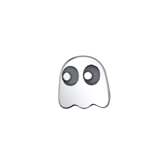 Pin with Happy Ghost - 6mm - Sandblast Relief in Eyes