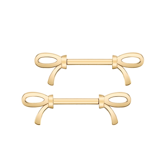 Straight Barbell - Kelley Bow - 12mm Bow Ends - One Side Threaded, One Side Fixed