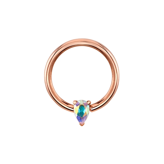 Pin with Pear 4 Prong Setting - 4x2.5mm Gem