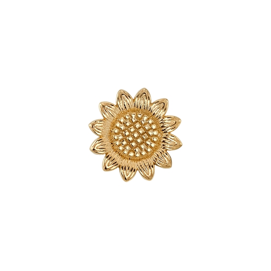 Threaded End - Realistic Sunflower with Large Center - 7mm - Symmetrical Sunflower with Texture on Petals and Center