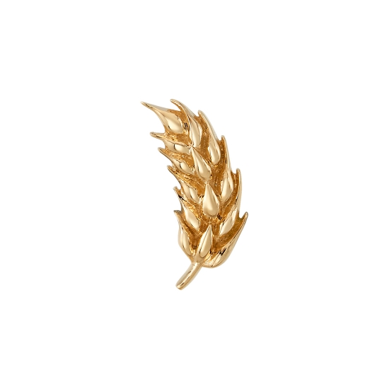Threaded End with Wheat Stalk - 12mm - Curved to the Left