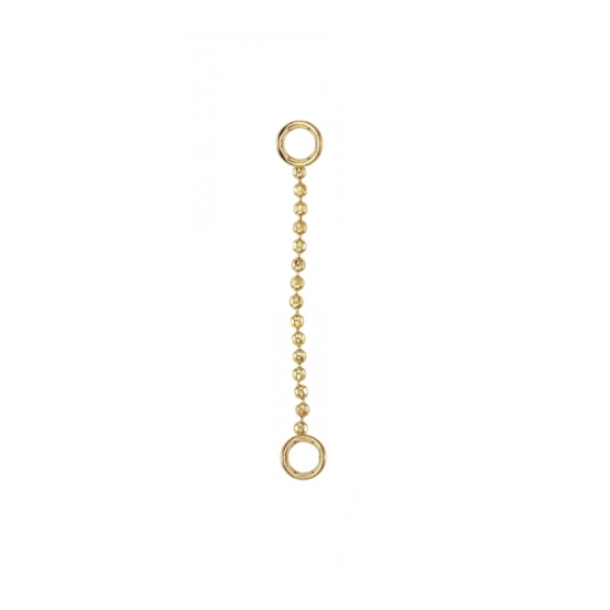 Chain Attachment - Single Length of 1mm Diamond Cut Bead Chain with Jump Rings at Each End (PRICE FOR CHAIN LENGTH: 1 1/16-1 1/2IN)