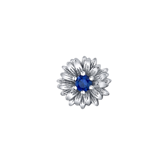 Threaded End - Chrysanthemum - 6mm Diameter - 2mm Gem