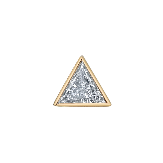 Pin with Trilliant Bezel - 3mm Trilliant Diamond - SPECIAL CUT GEMSTONE