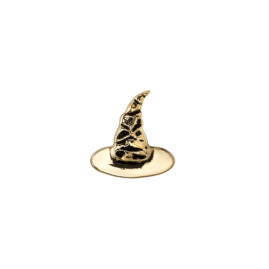 Threaded End with Wizard Sorting Hat - 7x4mm - ANTIQUED FINISH