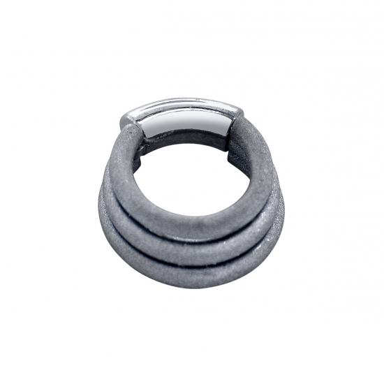 Pin with Custom Arc - x2 1mm Beads and x1 1mm Round Bezel Soldered Together in a Curved Shape - Place Pin on Back of Center Bezel
