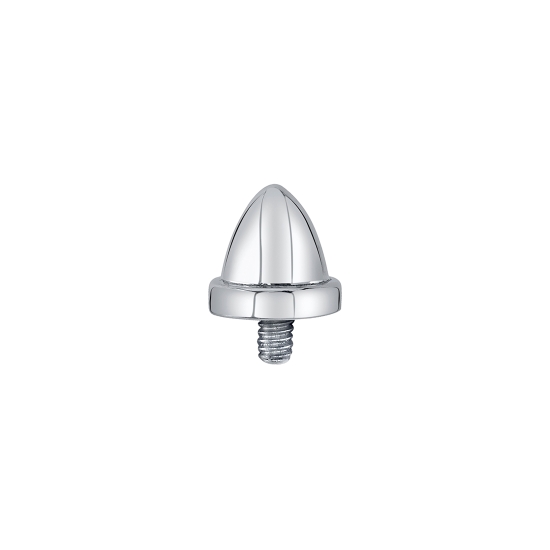 Threaded End with Solid Gold Bullet Shape in Cup - 3x3mm Bullet - 4mm Total