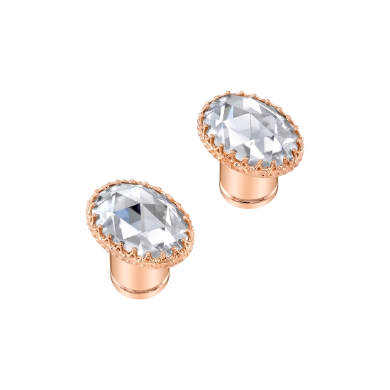 Threaded End with Closed Back Oval Crown Prong - 7x5mm Gem