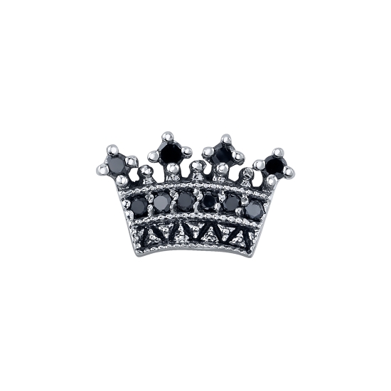 Threaded End - The Crown Jewel - Flat Crown with Micro Pave Gems - 8mm - 4x 1mm, and 6x 0.8mm Gems