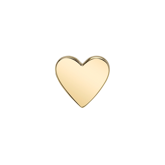 Pin with Large Flat Heart - 7mm - Pave 6x 1.25mm Gems