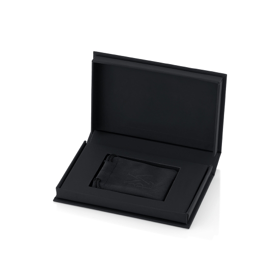BVLA Clamshell Box with Drawstring Pouch – Black – 5.5x3.5x1in – Includes BVLA Certificate of Authenticity