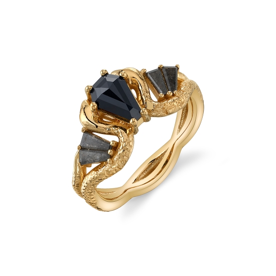 Custom Ring - Lilly's Snakes & Coffin - Size 5 1/2