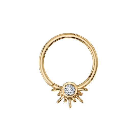 Seam Ring with 6.5mm Live To Tell - 2mm Gem - LIVE TO TELL ON TOP OF THE RING